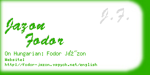 jazon fodor business card